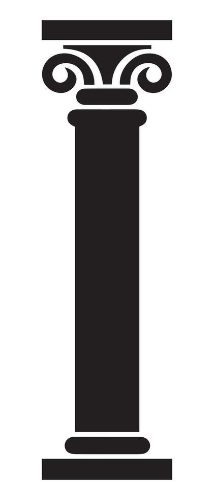 Pillar icon building shape historic vector design.