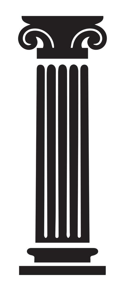 Pillar icon building shape historic vector design.
