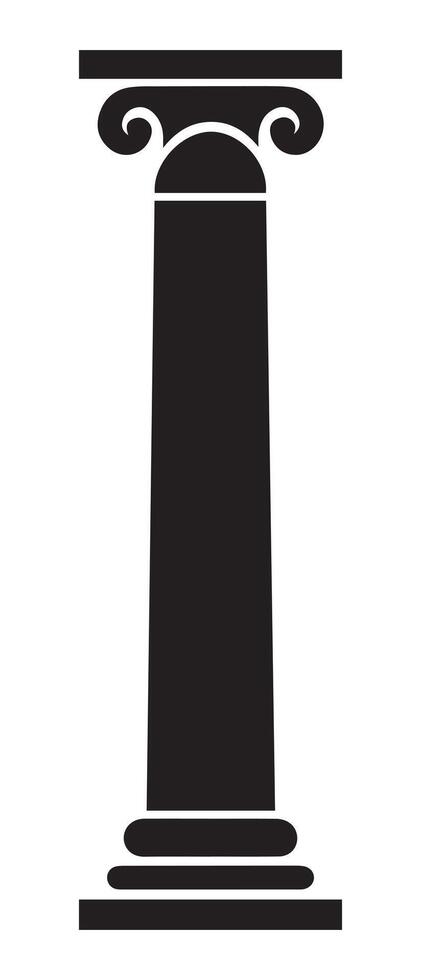 Pillar icon building shape historic vector design.