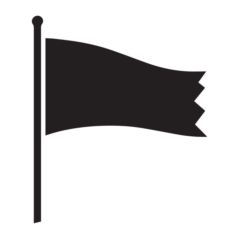 bandera negro icono nación país forma vector diseño.