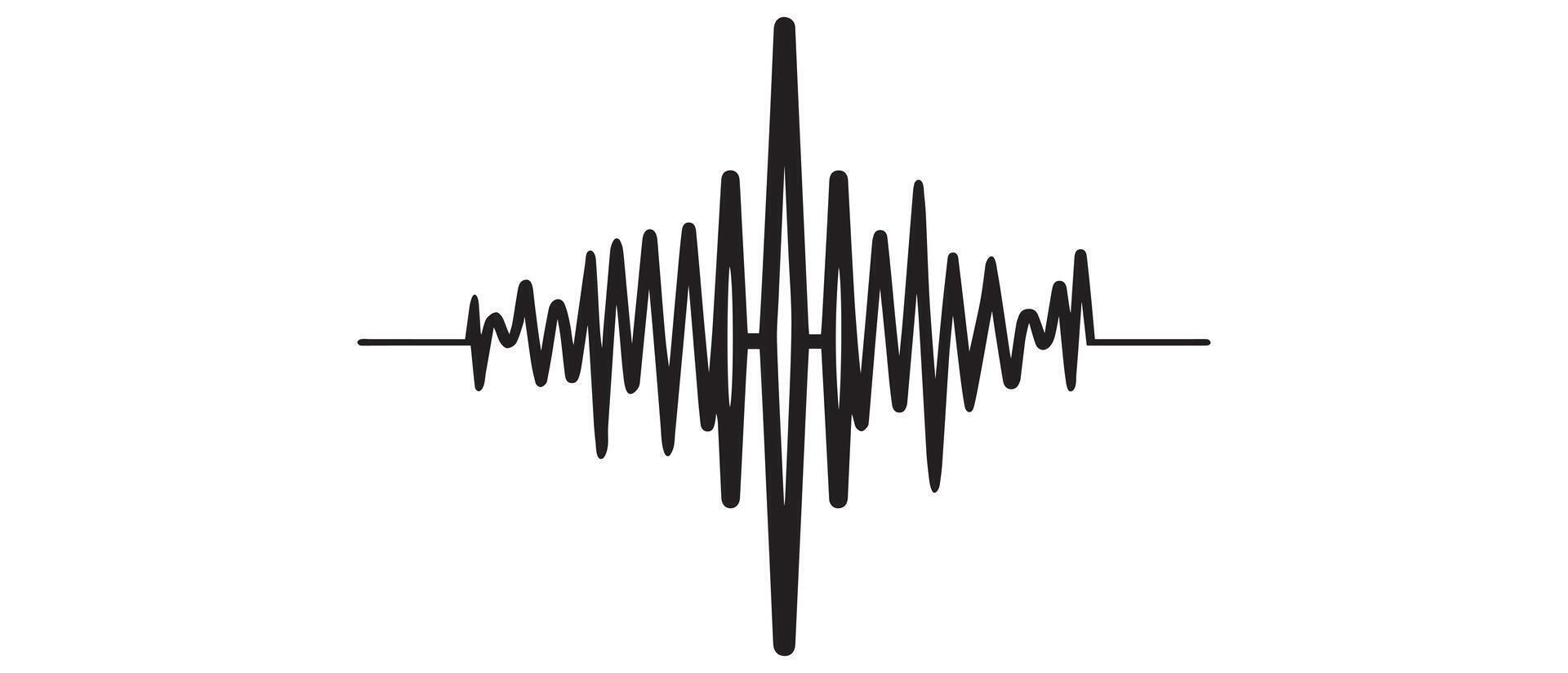 Sound wave line shape icon vector design.