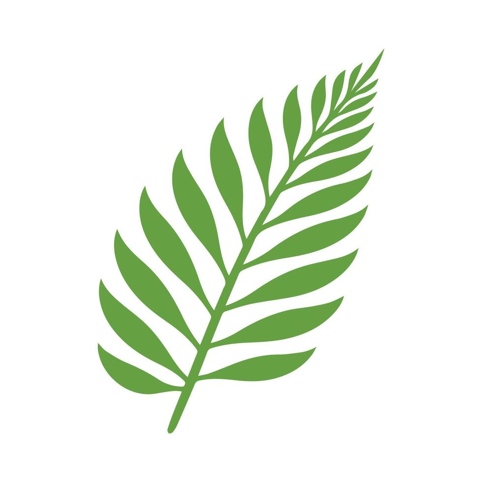 Green Leaf icon shape fresh flat vector design.