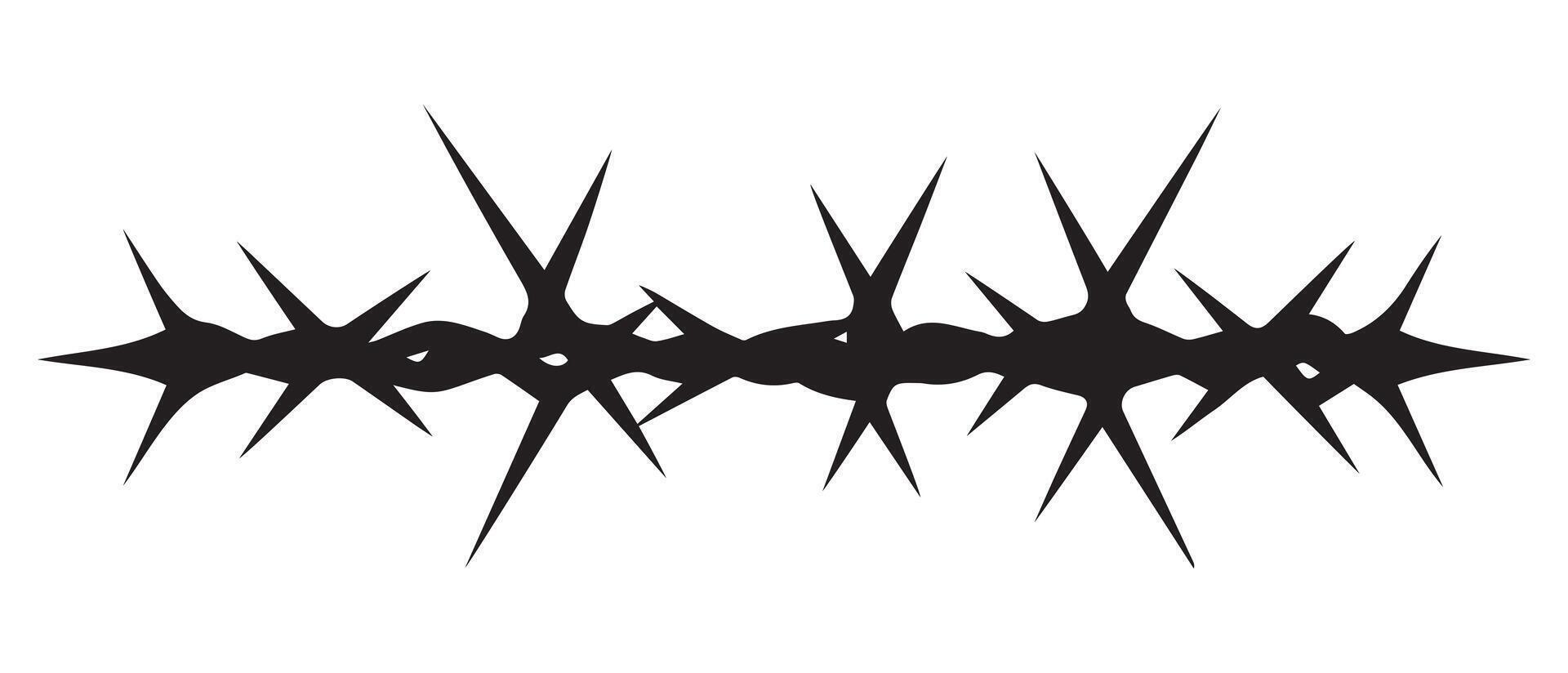 Barbed black vector camp protect danger design.