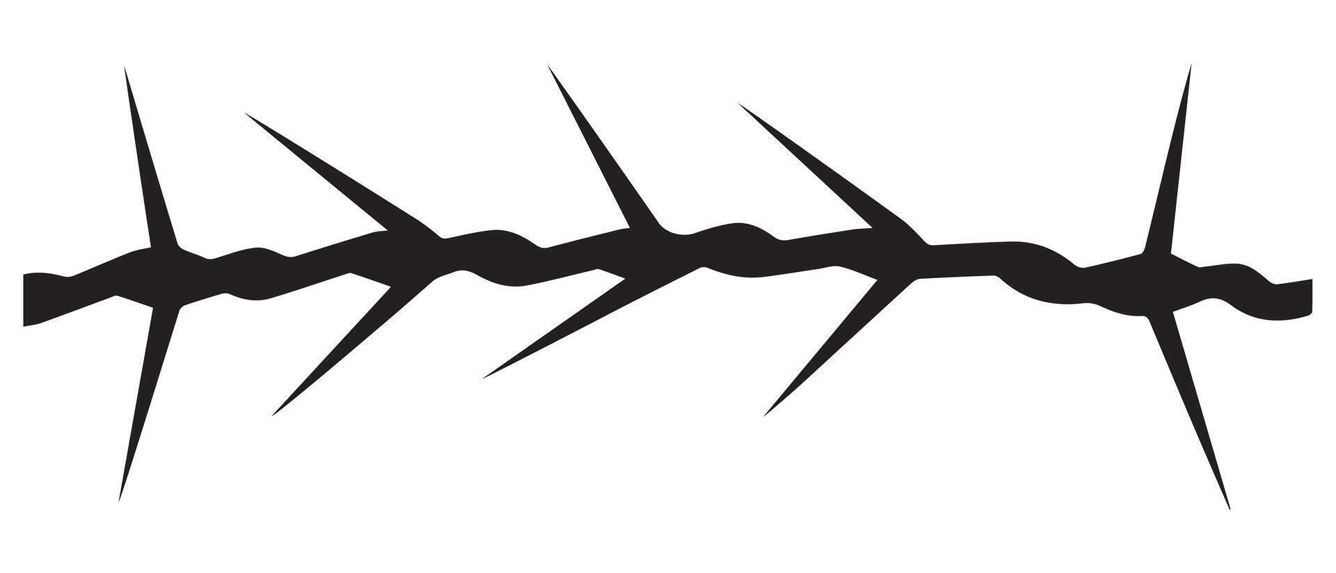 Barbed black vector camp protect danger design.