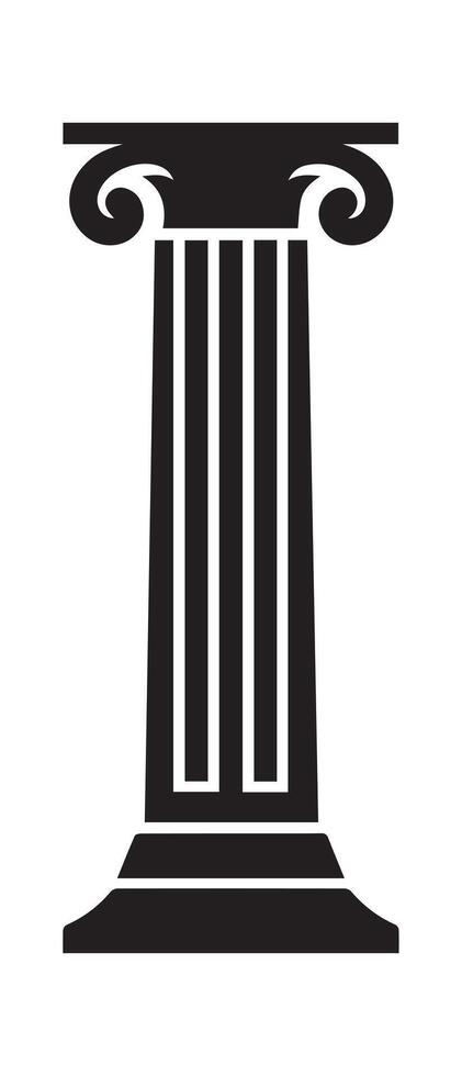 Pillar icon building shape historic vector design.