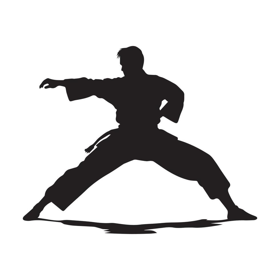 marcial letras fuerte combatiente. ninja poder vector diseño.