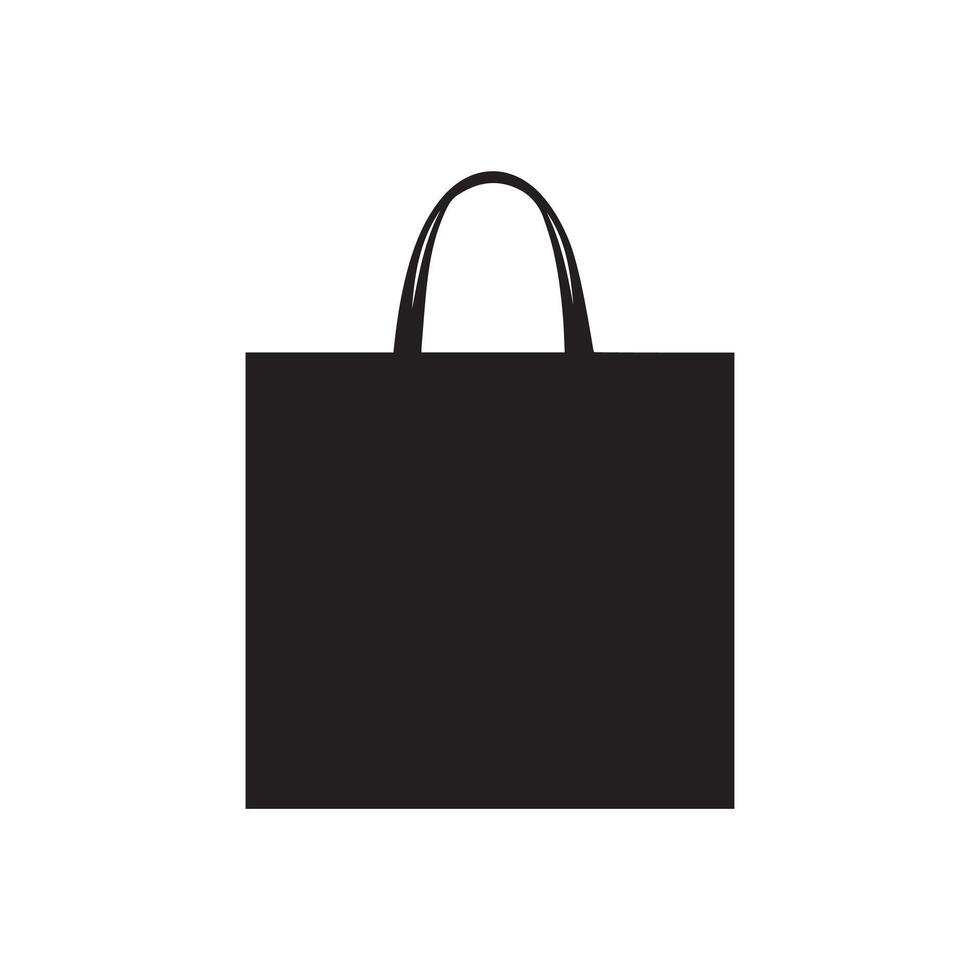 tienda bolso negro icono caja paquete vector diseño.