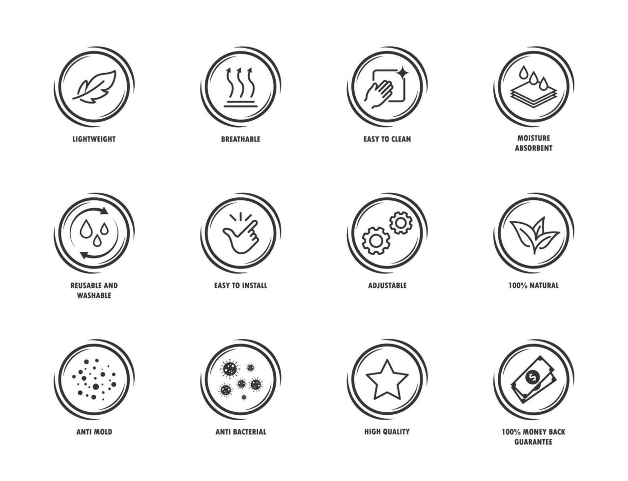 Useful icons set. Vector illustration.
