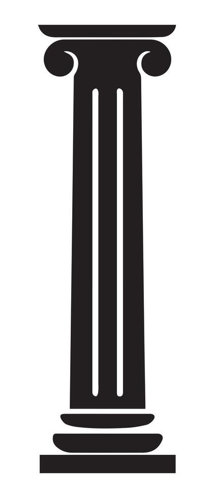 Pillar icon building shape historic vector design.