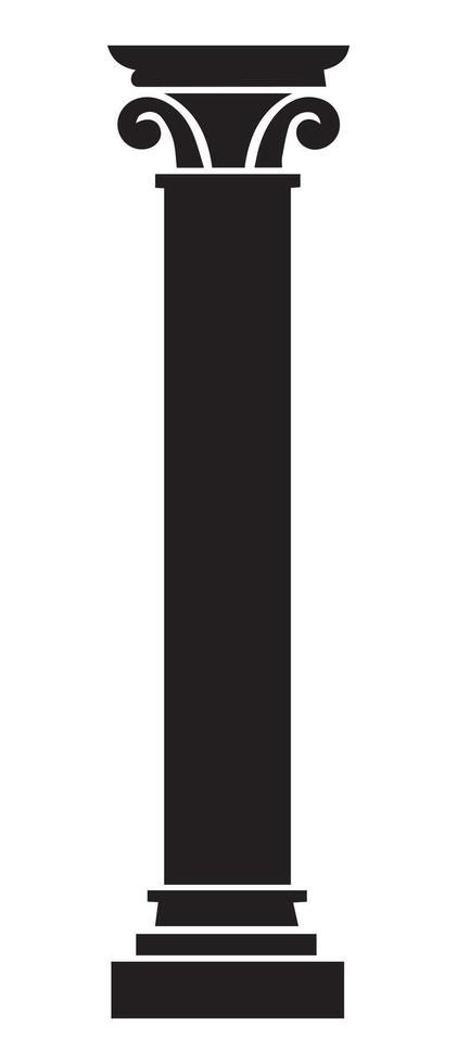 Pillar icon building shape historic vector design.