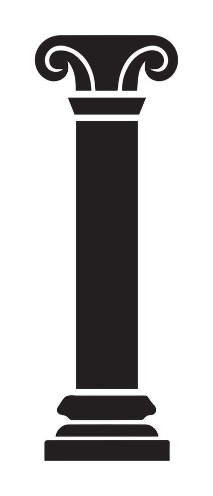 Pillar icon building shape historic vector design.