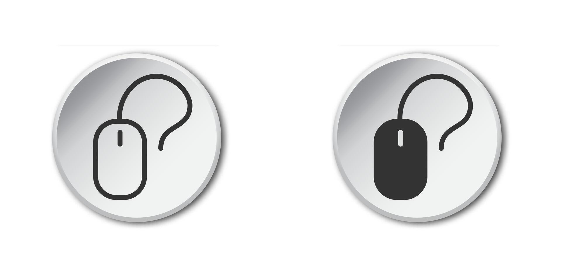 Computer mouse icon. Vector illustration.