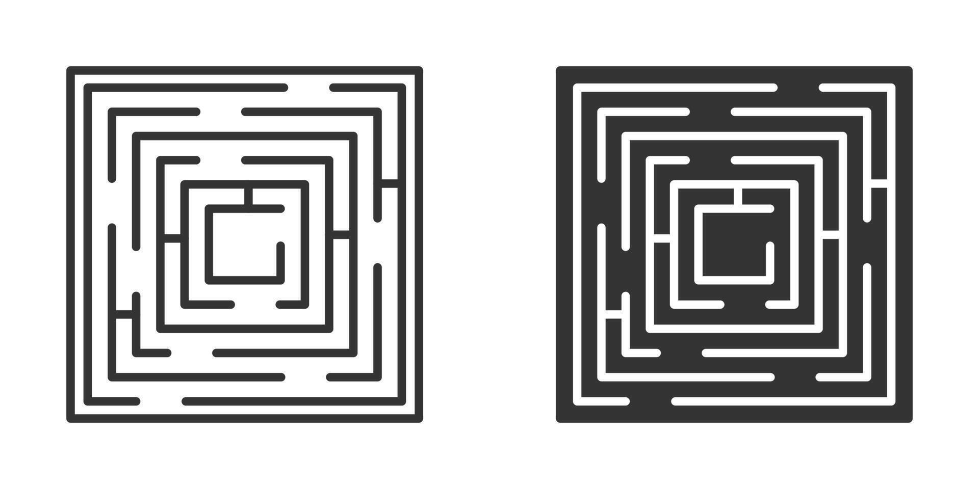 Maze icon isolated on a white background. Vector illustration.