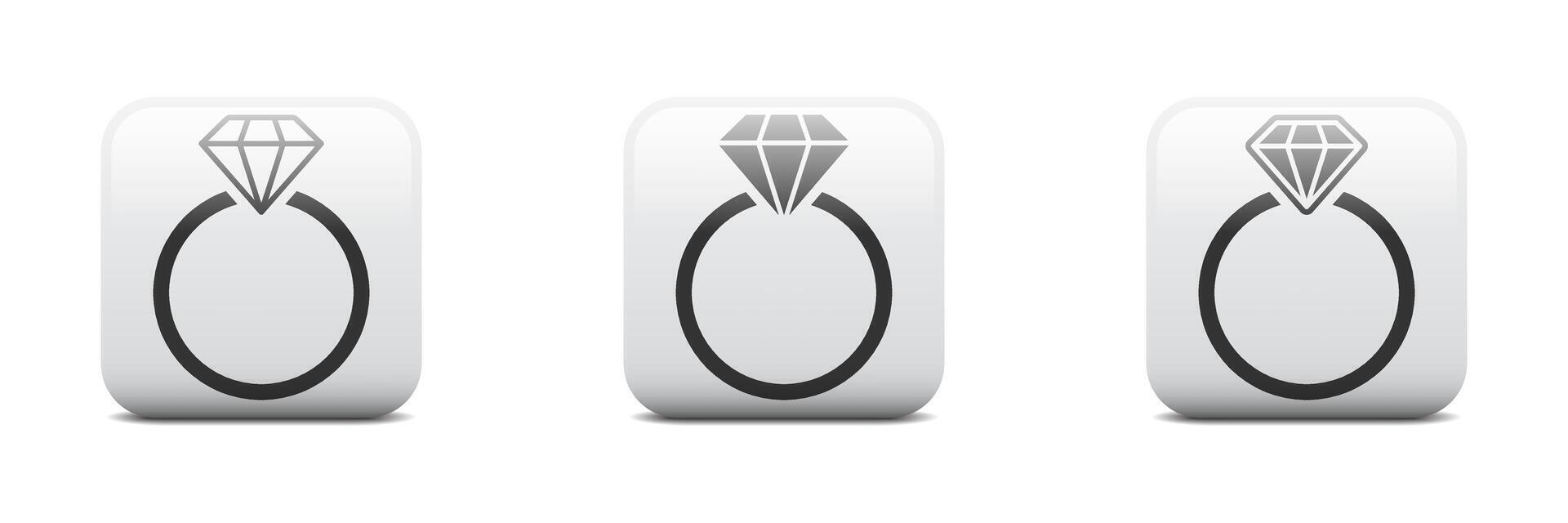 Diamond engagement ring icon. Ring diamond icon. Vector illustration.