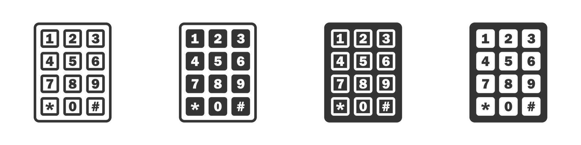 Number pad icon. Vector illustration.