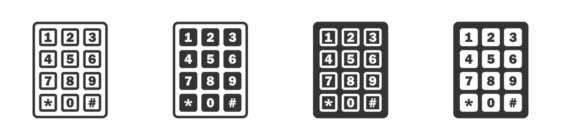 Number pad icon. Vector illustration.