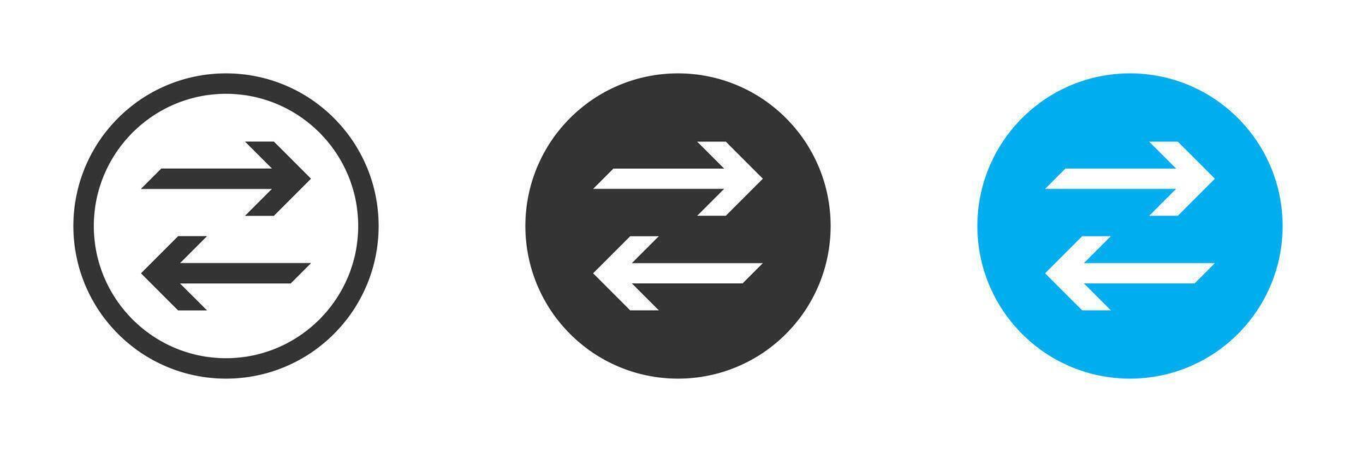 Swap icon isolated on a white background. Vector illustration.