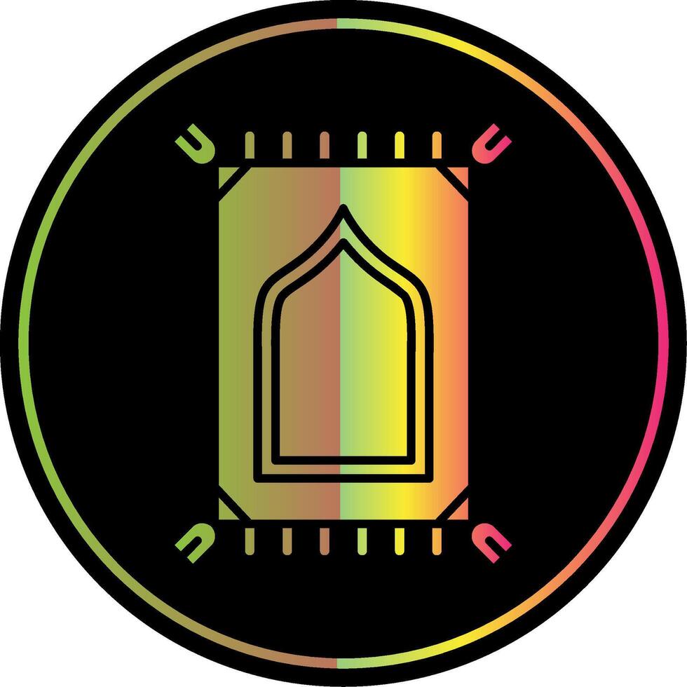 Prayer mate Glyph Due Color Icon vector