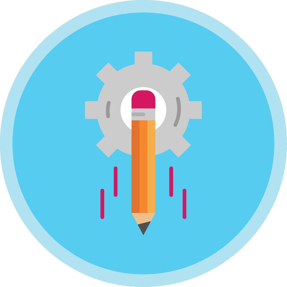 Design process Flat Multi Circle Icon vector