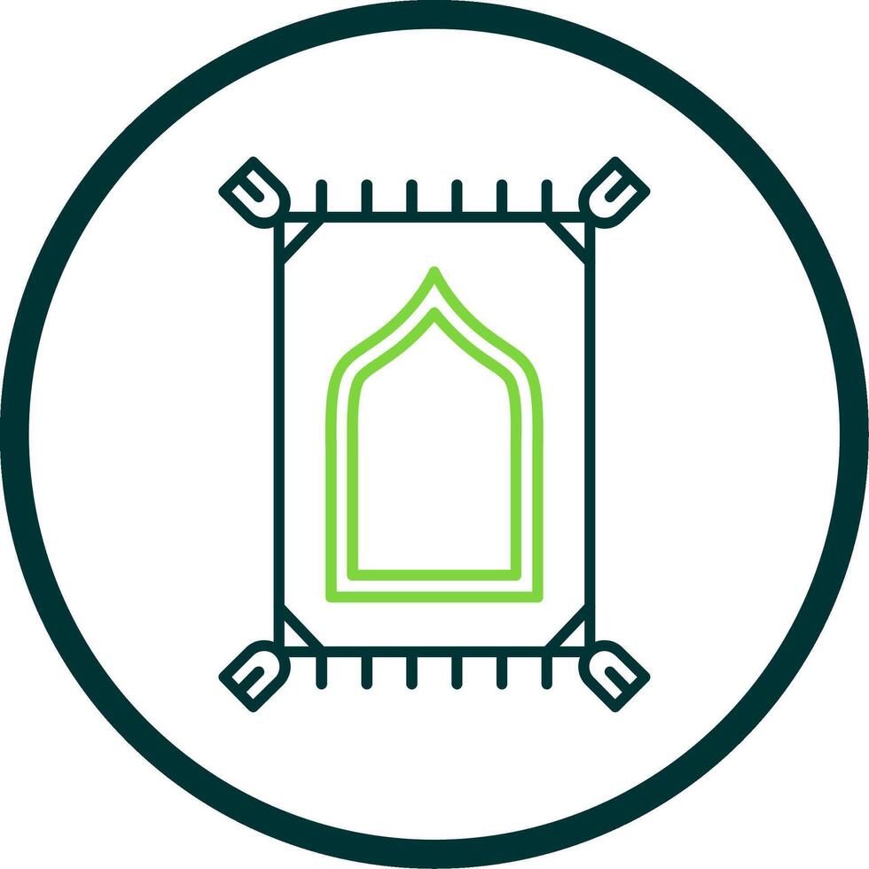 Prayer mate Line Circle Icon vector