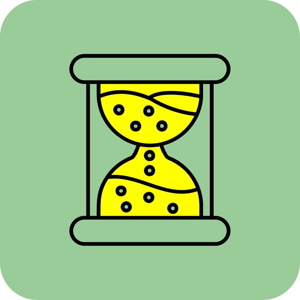 Sand clock Filled Yellow Icon vector