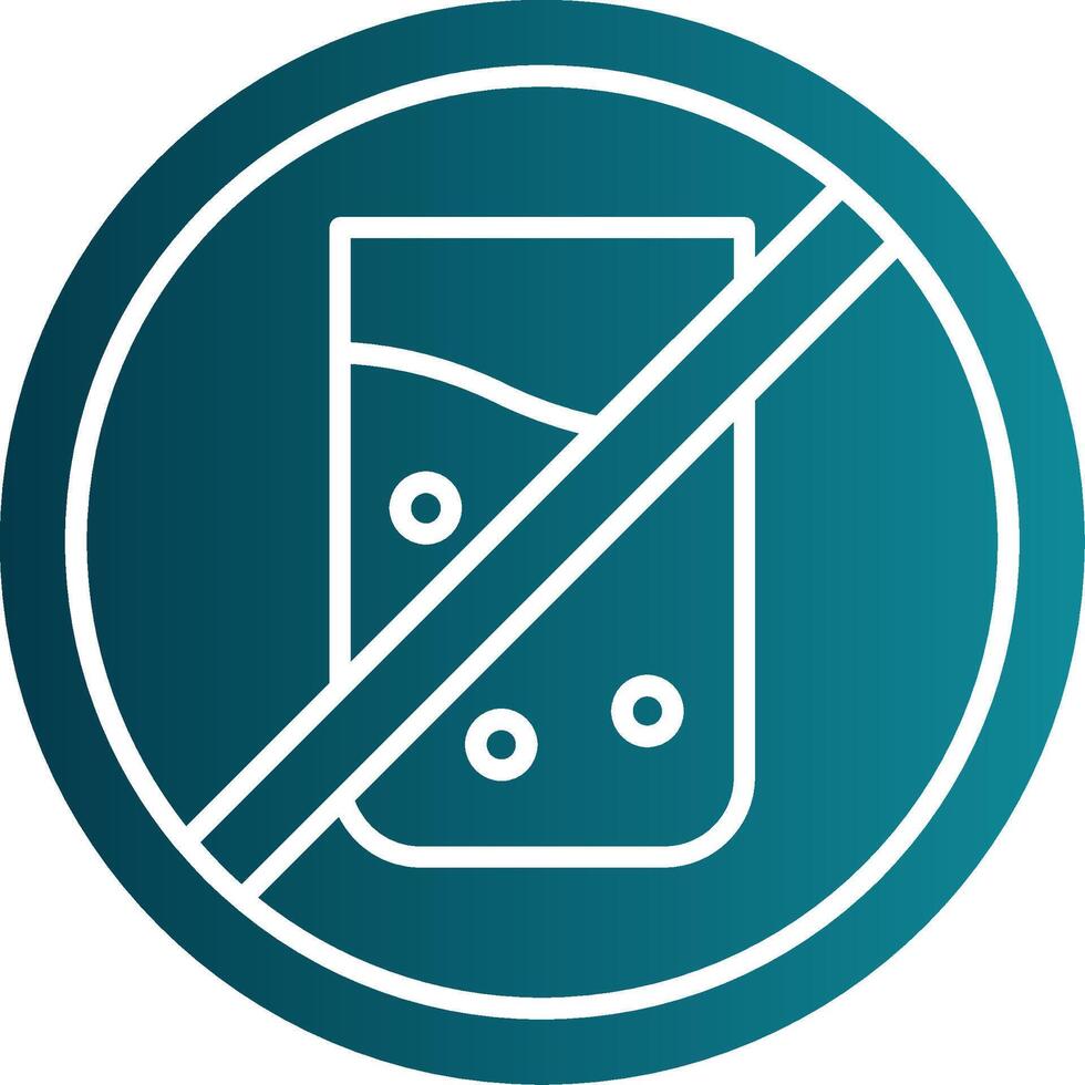 No drink Glyph Gradient Round Corner Icon vector