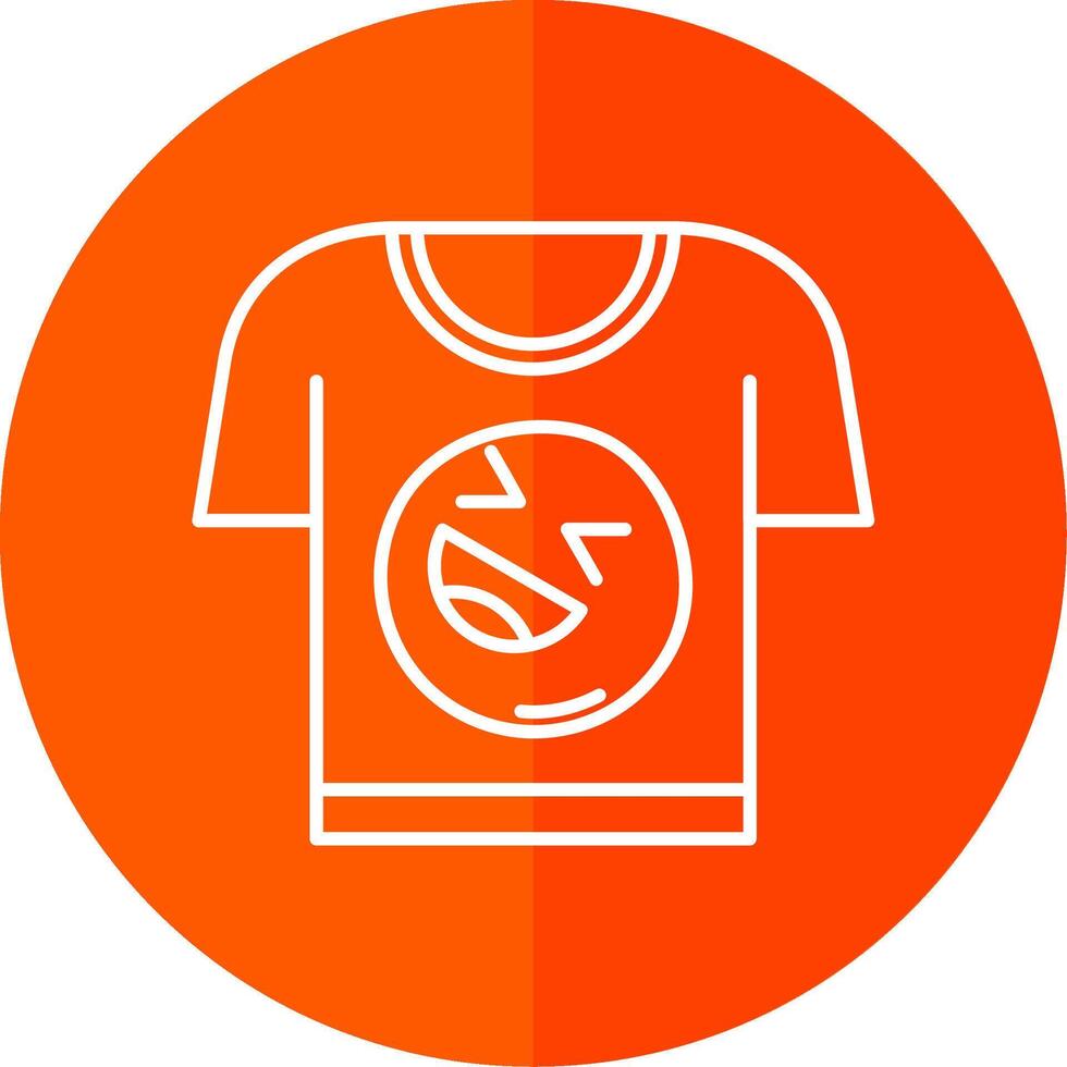 Tee Line Red Circle Icon vector