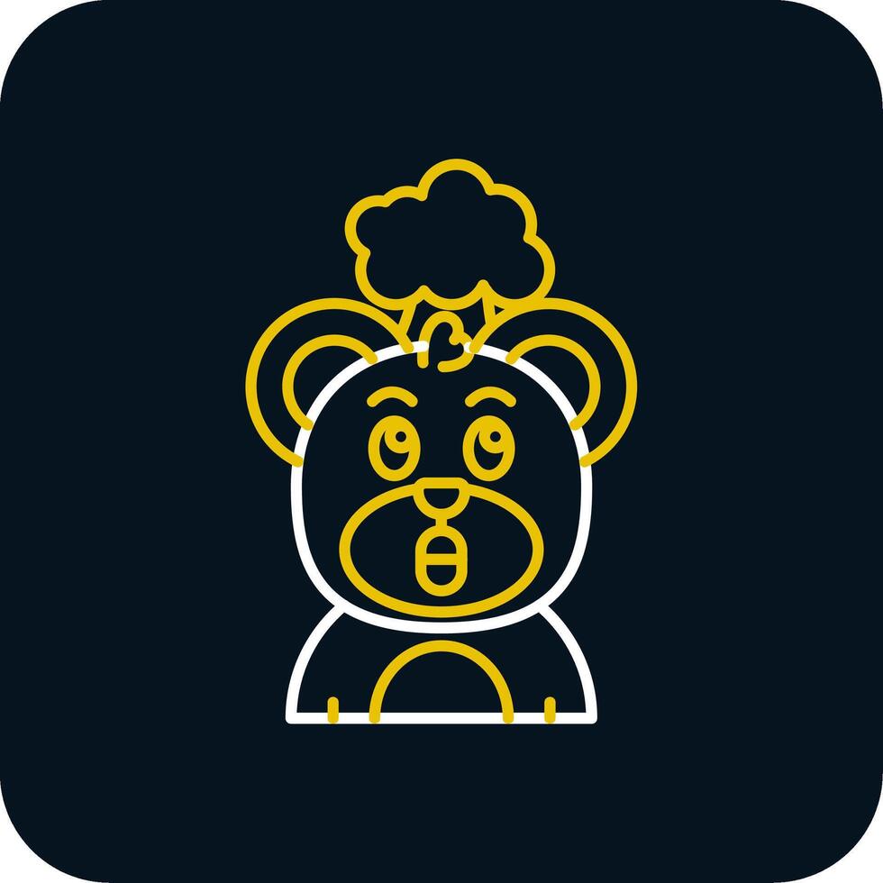 Exploding Line Yellow White Icon vector