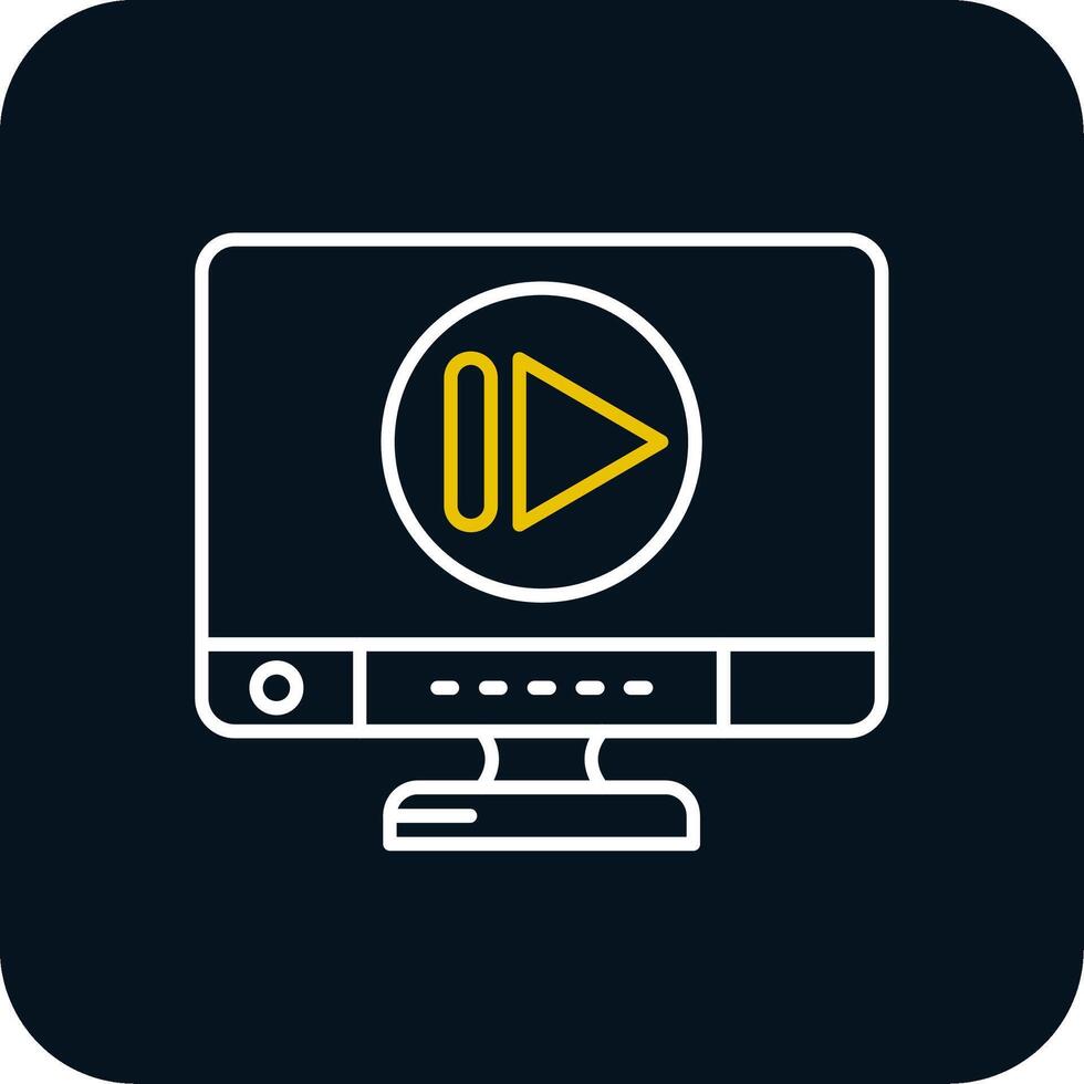 Next Line Yellow White Icon vector