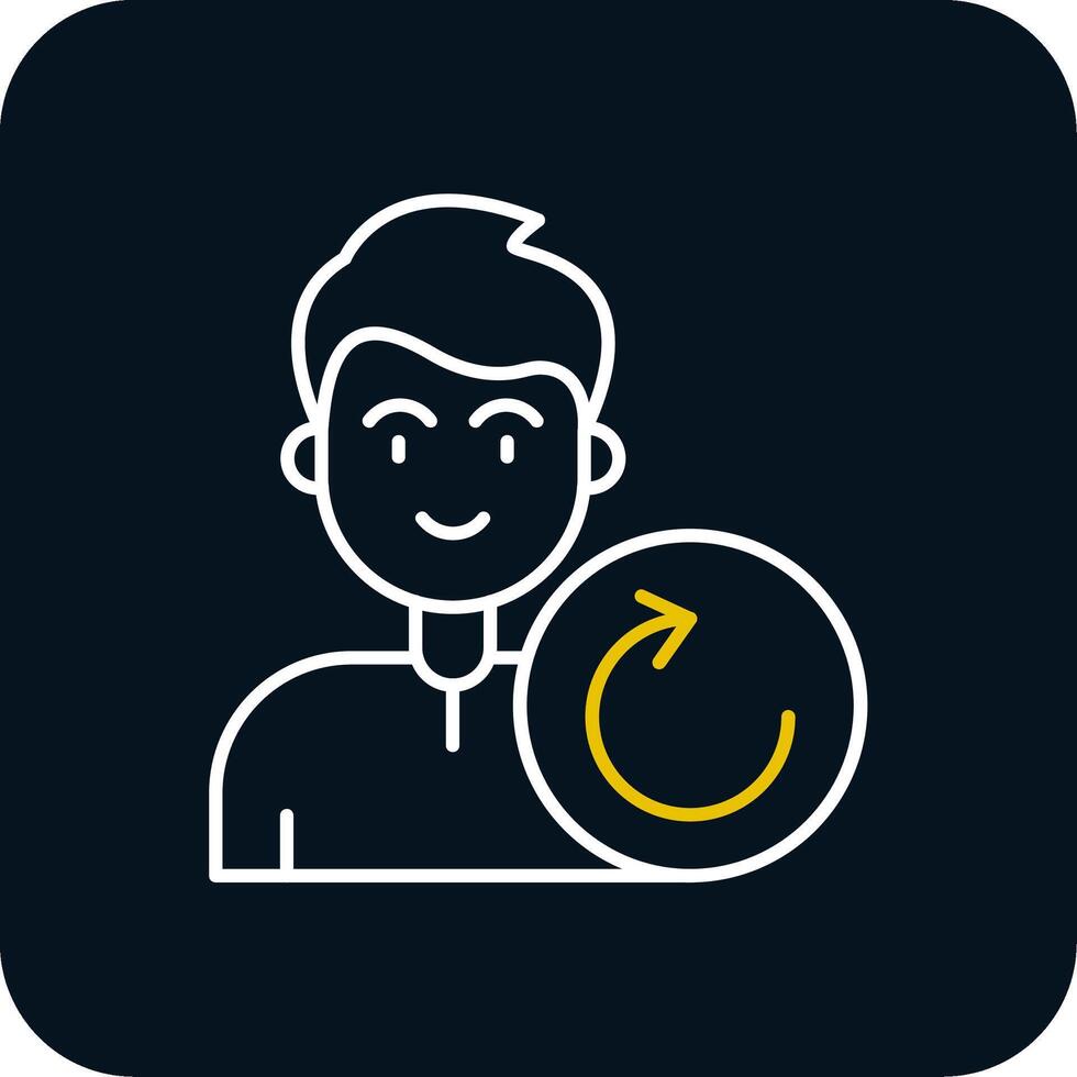 Reload Line Yellow White Icon vector