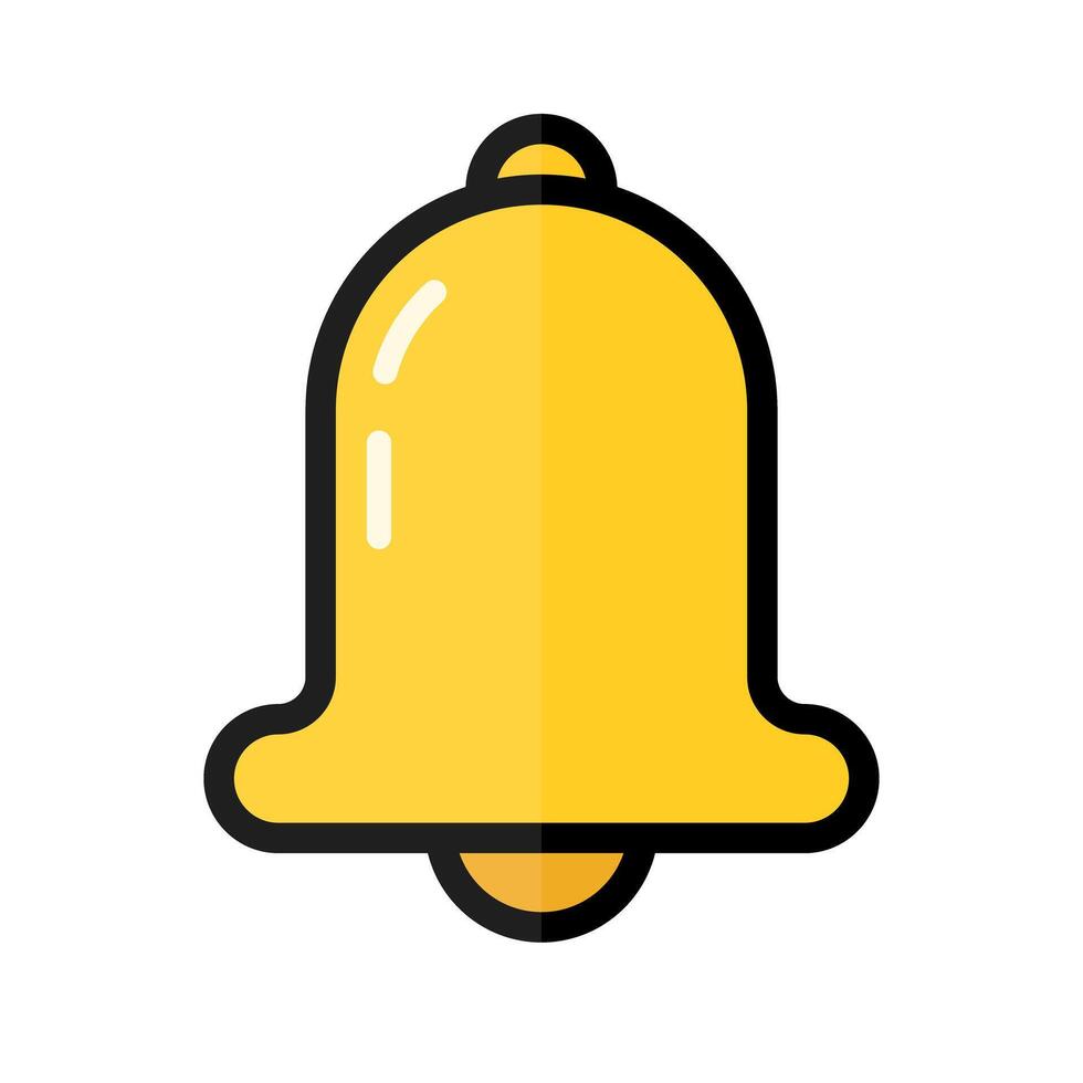 Glossy bell icon. Reminder and notification icon. Vector. vector