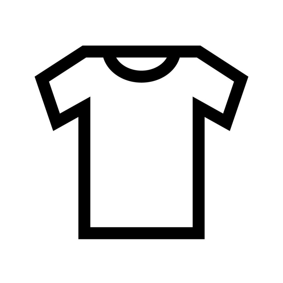 Simple round-neck T-shirt icon. Vector. vector