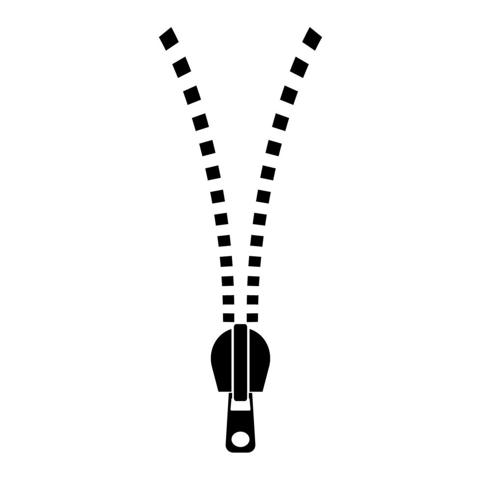 Zipper silhouette icon. Fastener. Vector. vector