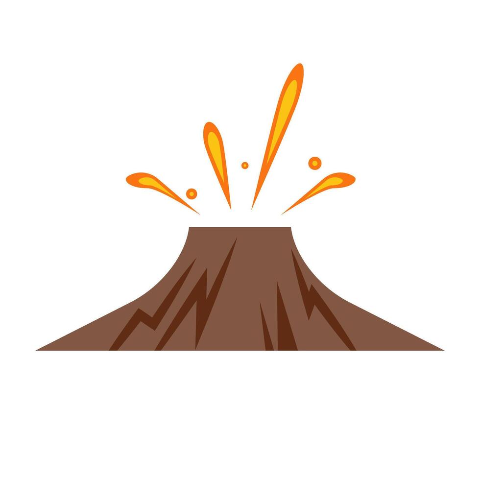 Erupting volcano icon. Natural disasters. Vector. vector