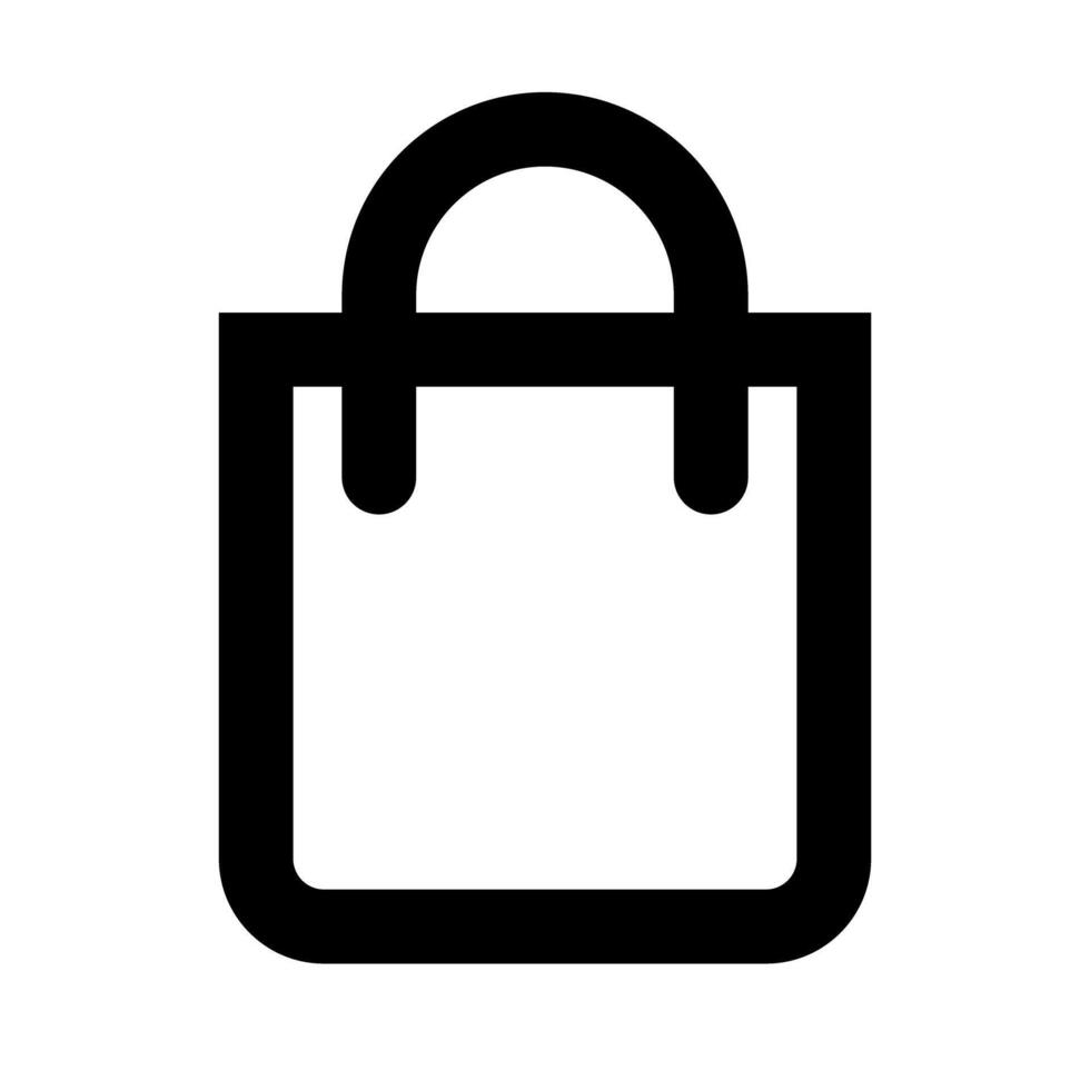 Shopping bag icon. Simple bag. Vector. vector