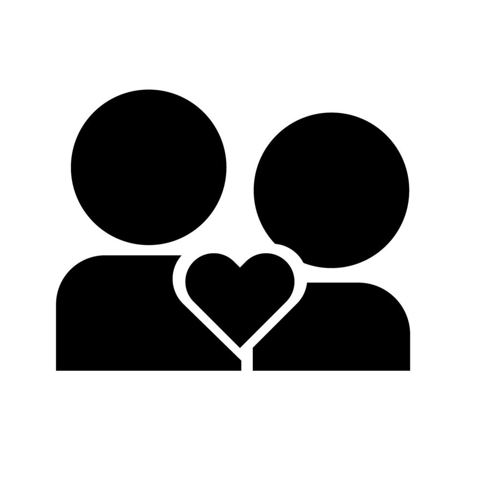 Couple silhouette icon. Two people falling in love. Vector. vector