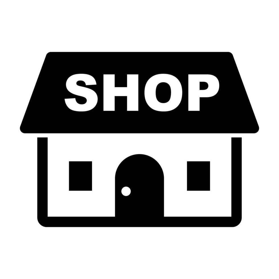 Store silhouette icon. Store symbol. Vector. vector