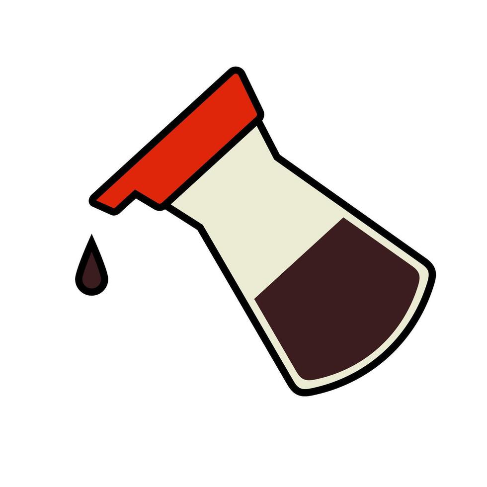 Soy sauce jug icon. Soy sauce pouring. Vector. vector