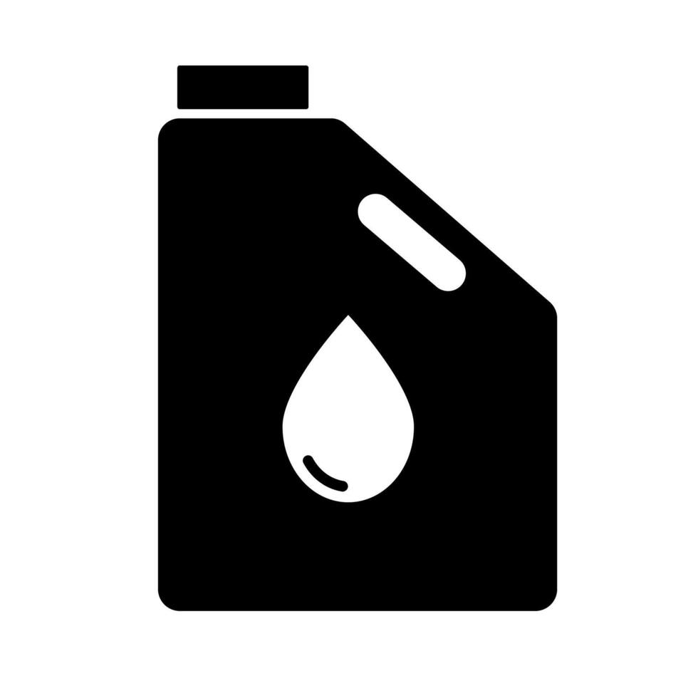 Silhouette icon of oil container. Vector. vector