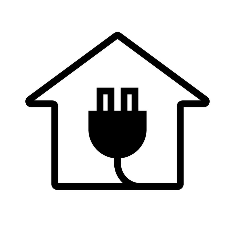 Building and outlet icons. Charging icon. Vector. vector