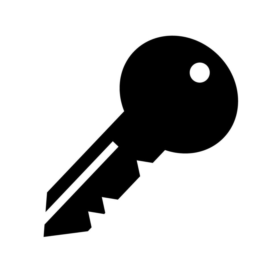 Silhouette icon of a key. Residential key. Security. Vector. vector