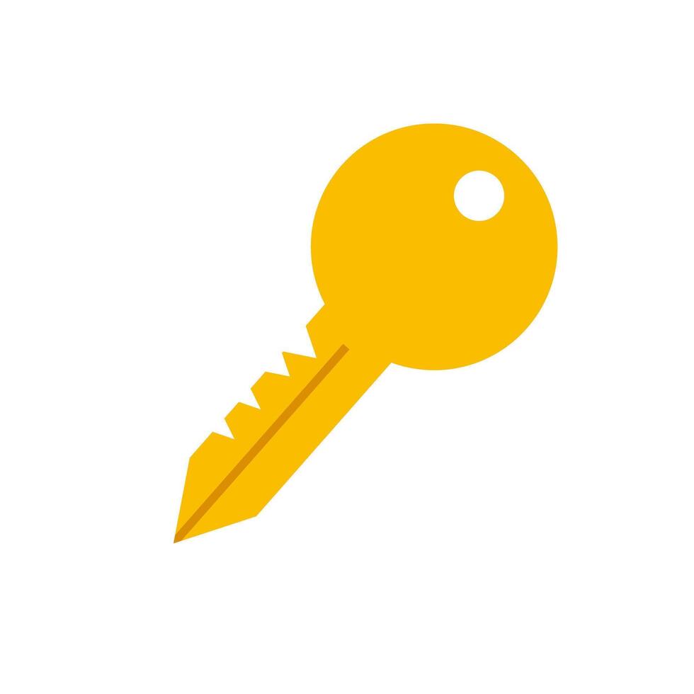 Flat design key icon. Vector. vector