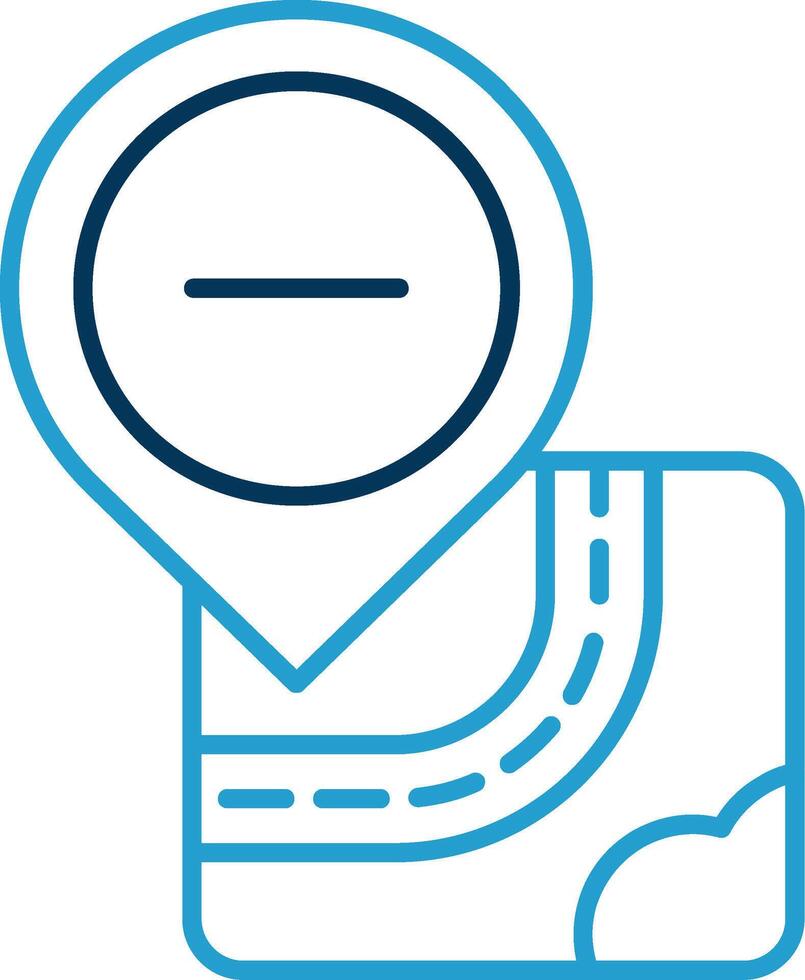 Remove Line Blue Two Color Icon vector