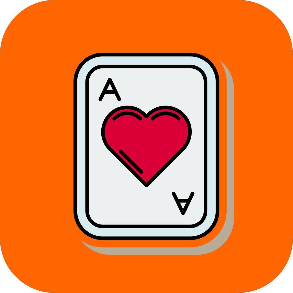 corazones lleno naranja antecedentes icono vector