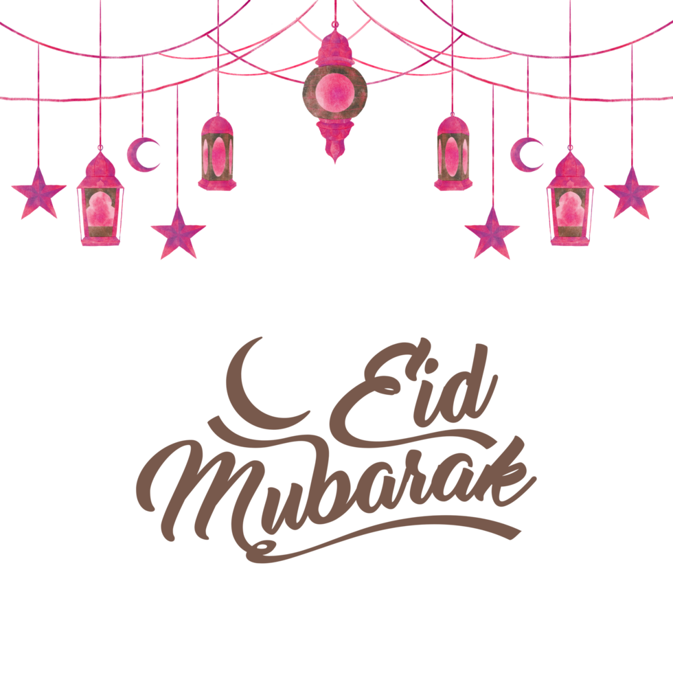 eid Mubarak Luxus Design Element auf ein transparent Hintergrund png