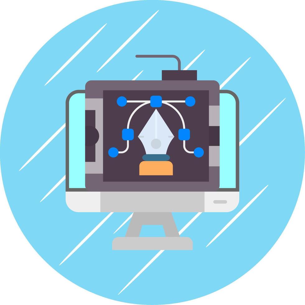 Graphic design Flat Blue Circle Icon vector
