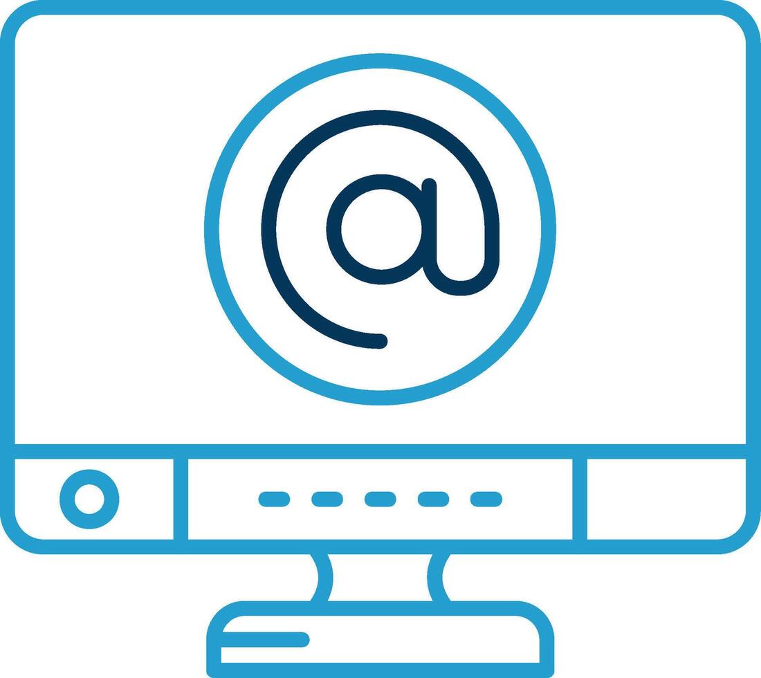 At Line Blue Two Color Icon vector