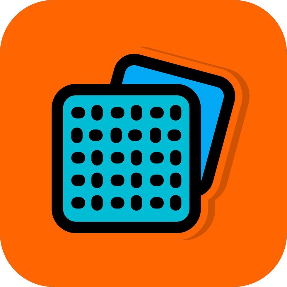 Pattern Filled Orange background Icon vector