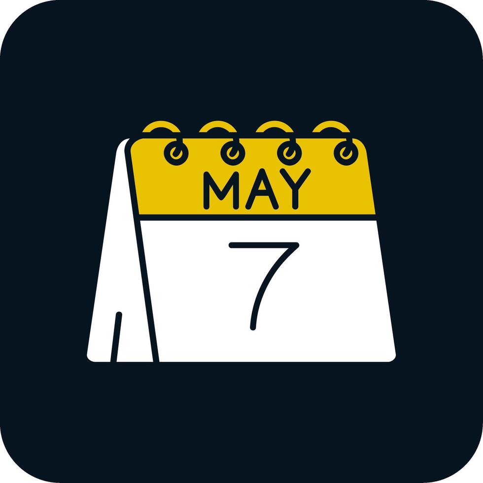 7th of May Glyph Two Color Icon vector