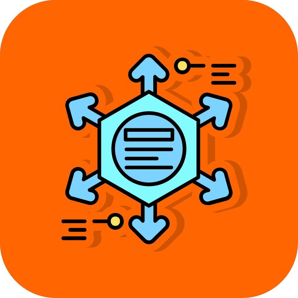 diagrama lleno naranja antecedentes icono vector